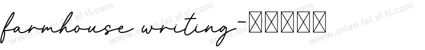 farmhouse writing字体转换
